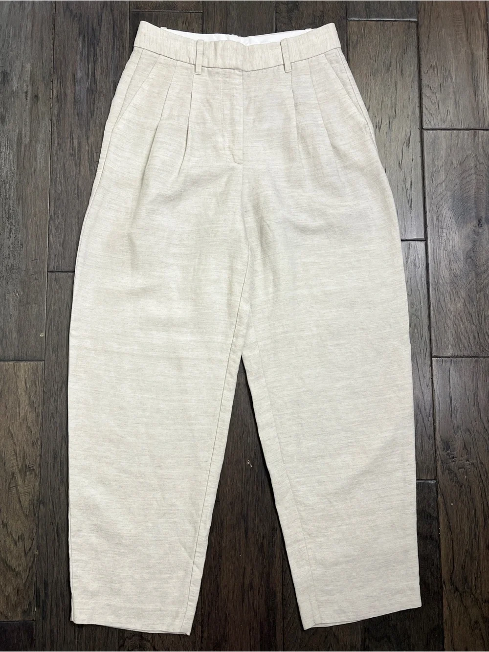 Aritzia Wilfred Carrot Linen Pant Natural Ecru